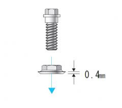 コニカルアバットメント(スクリュー付)0.4mm